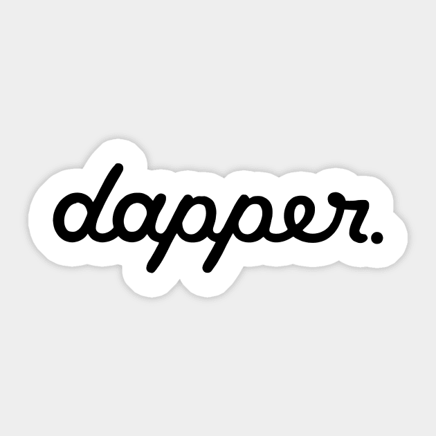 Dapper White Sticker by chjannet